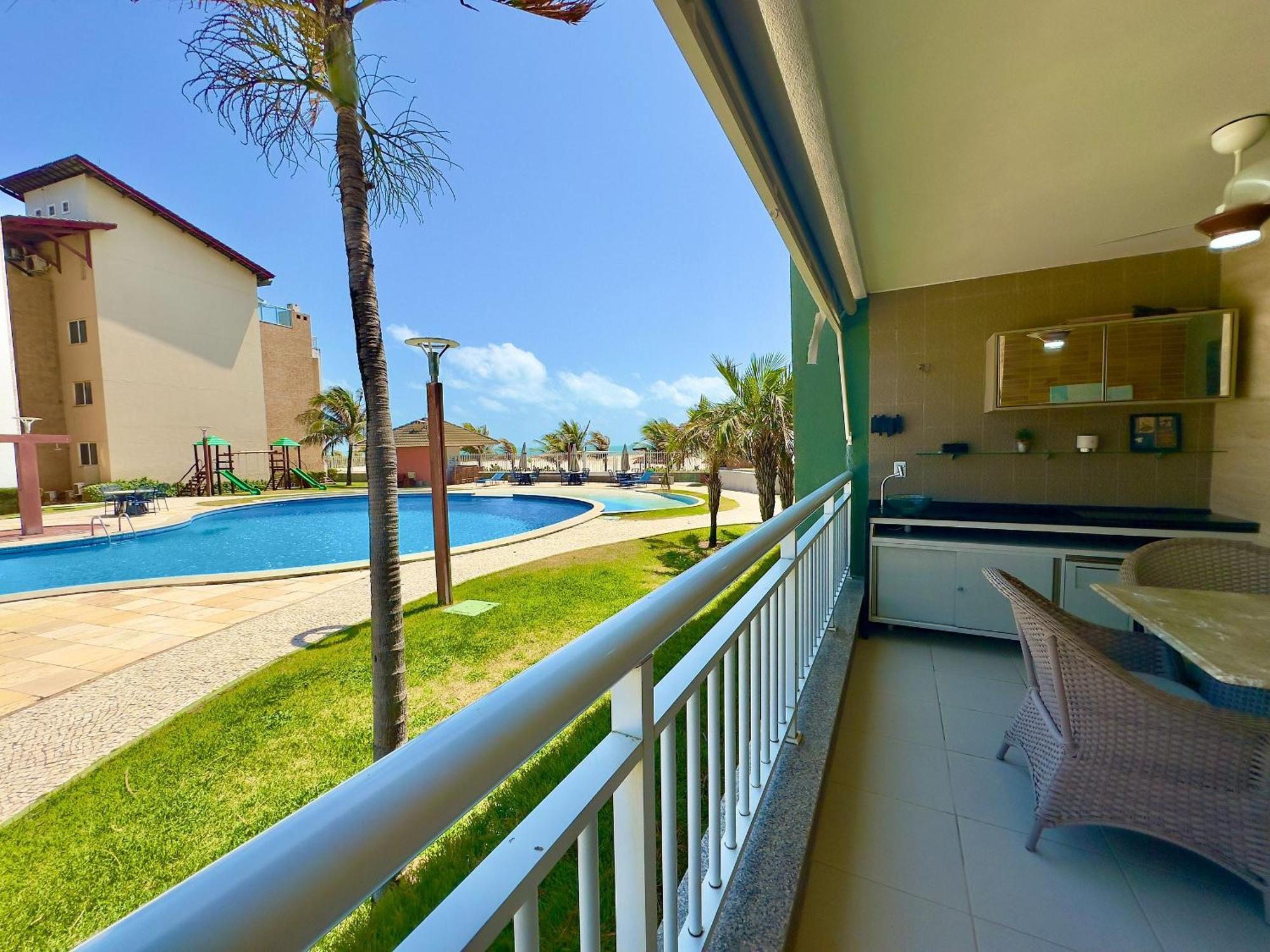 Terramaris - Aptos Vista Mar, Pe Na Areia, Vizinho Ao B Park Aquiraz Bagian luar foto
